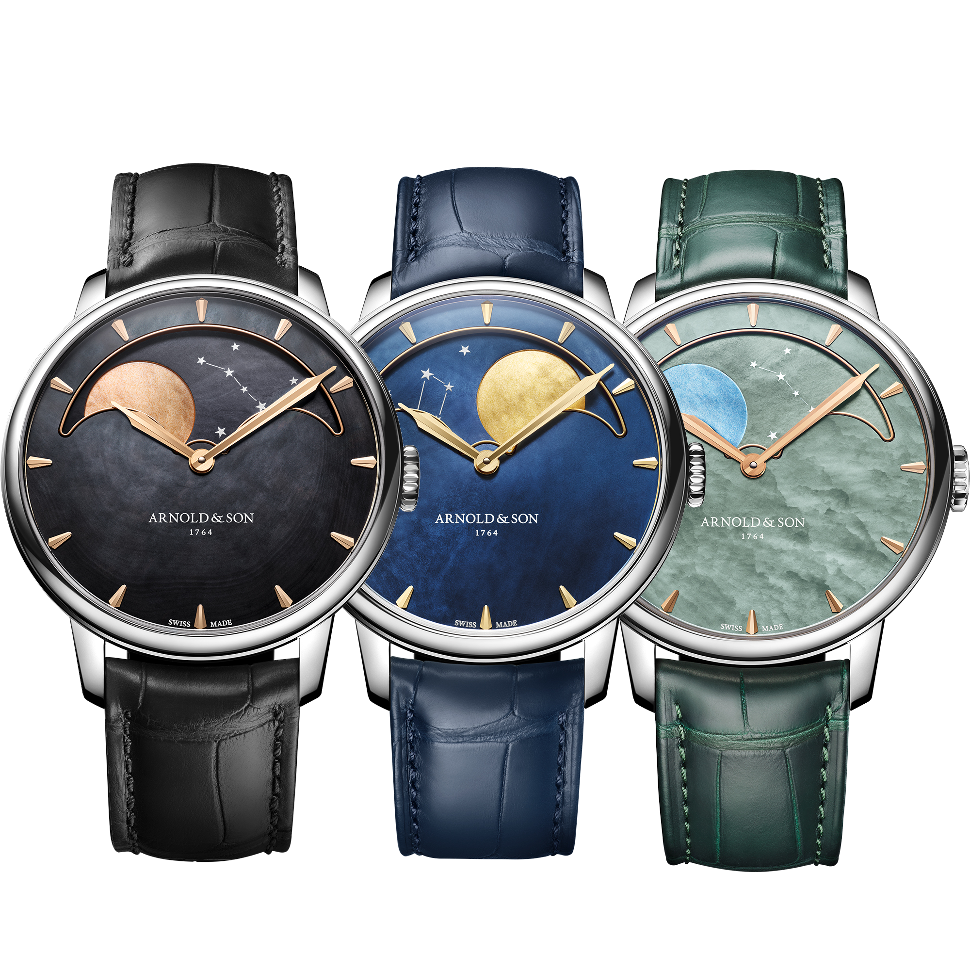 Arnold & Son Perpetual Moon 41.5 Steel Colours of the Moon